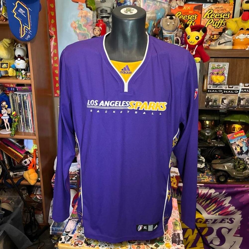 Adidas Los Angeles Sparks WNBA Shooting Stars Warm Up Jersey Size XL